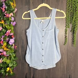 •🌼3/$30🌼Mudd Sleeveless Button Down Scoop Neck Top Size XS